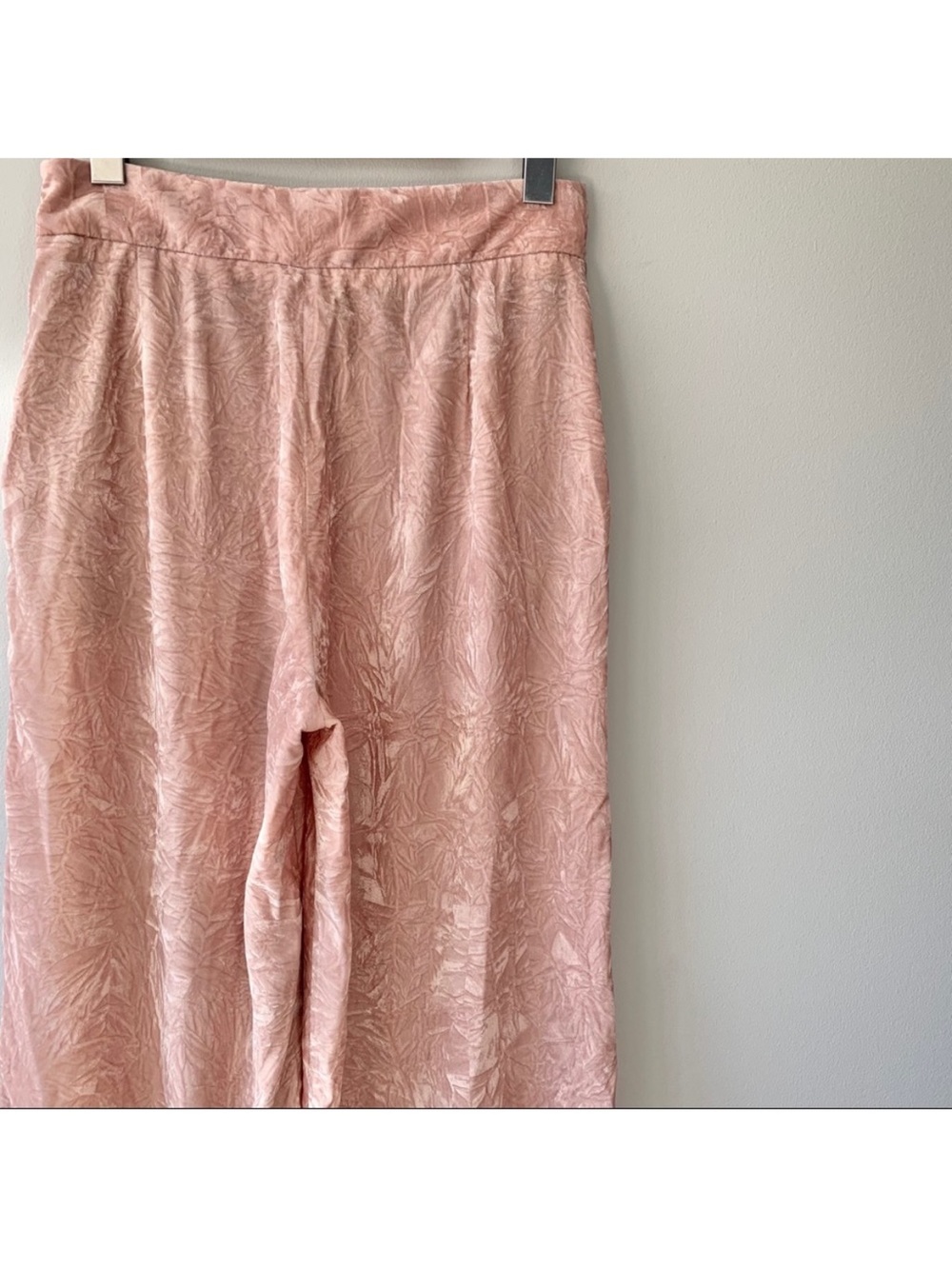 NEW Wilfred Le Fou Verdet Pant Crushed Velvet Roebuck Pink Trouser Wide Leg - Picture 4 of 11